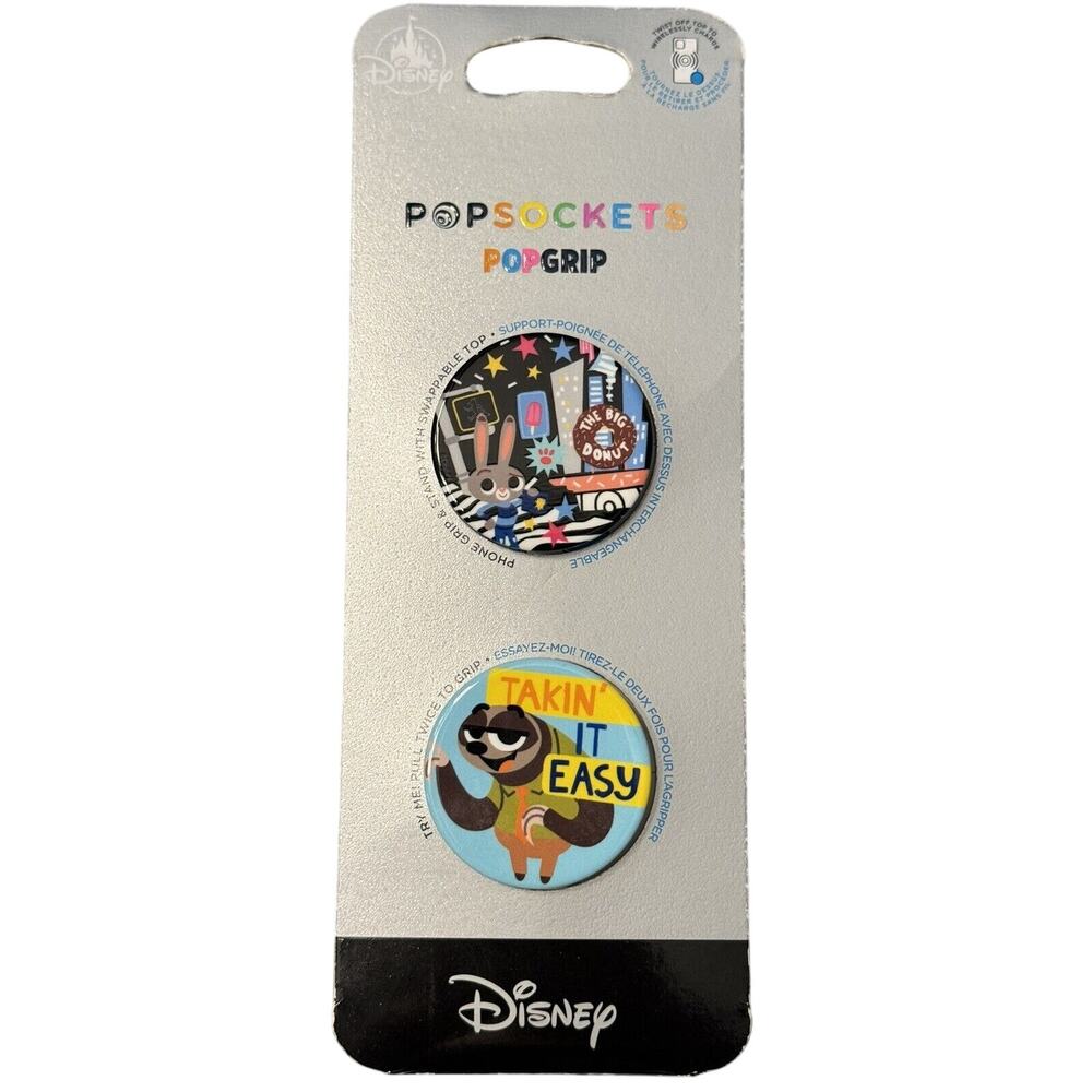 Disney Parks ZOOTOPIA PopSocket Pop Grips Set of 2 JUDY HOPPS & FLASH - NEW